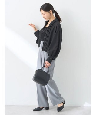 earth music&ecology フリルシャツ Black