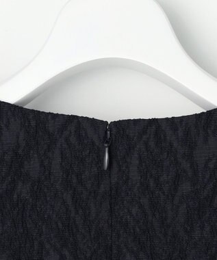 J.PRESS LADIES S ボタニカルジャガード ワンピース ネイビー系