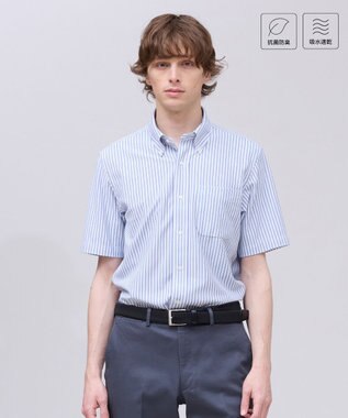 【吸水速乾 / 抗菌防臭 / 遮熱 / 防シワ】【J.PRESS OXFORD JERSEY】カノコインレイ半袖 シャツ / B.D.