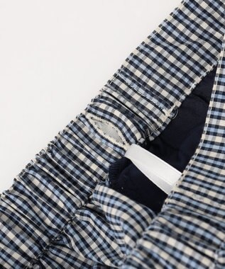 組曲 KIDS 【110-140㎝】 チェックプリーツ キュロット サックスブルー