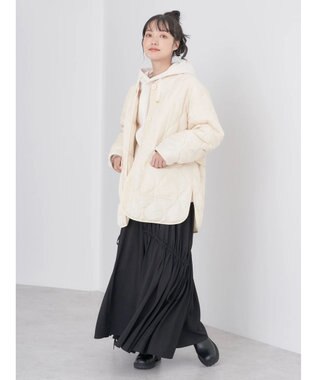 earth music&ecology キルティングハーフブルゾン Ivory