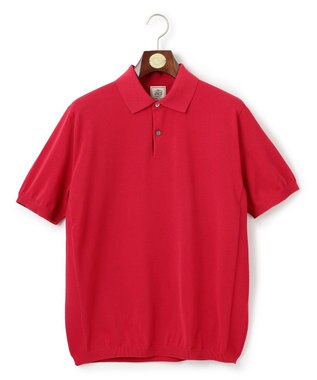 J.PRESS MEN 機能×縫製₌快適な着心地 「高見え」ニットポロ【接触冷感 / 洗える】ホールガーメントニット ポロシャツ レッド系