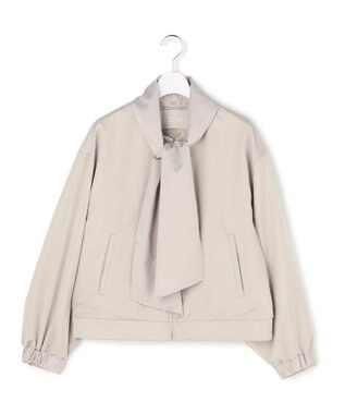 ICB 【2WAY】 ダルグロッシーサテン ボウタイ付きブルゾン トープ