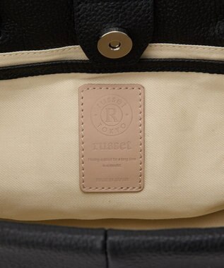 russet レザーダブルハンドルミニトート(CE-1638) Black