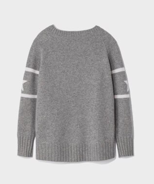 GRACE CONTINENTAL カシミヤレタードトップ グレー