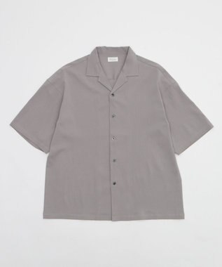 WEGO クレープオープンカラーシャツ（SS） ライトグレー