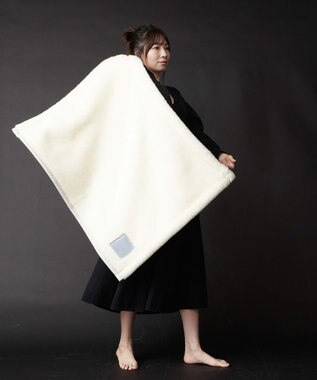 LOOM&SPOOL SRN2メリノウール毛布ブランケット アイボリーIV