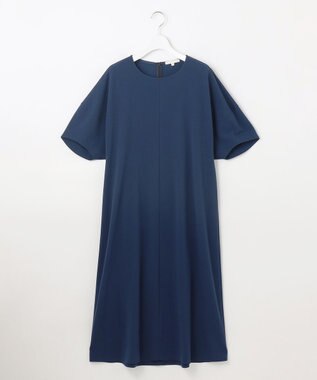 自由区 S 【接触冷感・UVカット・吸水速乾・抗菌防臭・洗える】ハイカウントモクロディ ワンピース コバルトブルー