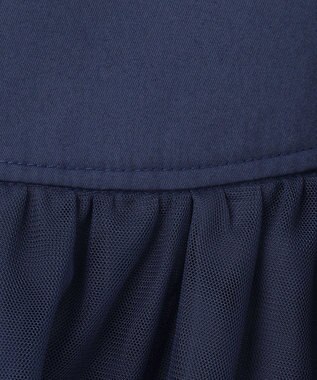 Feroux 【洗える】コルセットチュール スカート ネイビー系