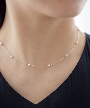 Tiaclasse シルバーパールネックレス シルバー