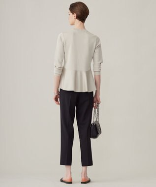 ICB 【洗える】ウール2WAYストレッチ ドロストパンツ ブラック系