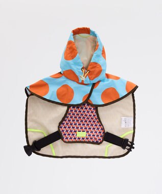 COQ DOTS CROSS ドッグポンチョ レインコート スカイブルー