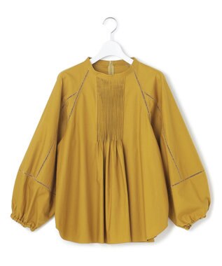 23区 L 【SLOW/一部店舗限定】ウォッシュドコットンストレッチ ブラウス マスタード系