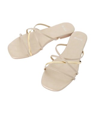 Green Parks ・ｍｉｎｉａ　ペタンコラインサンダル Gold