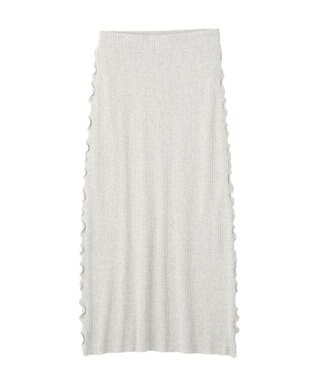 earth music&ecology サイドメローリブニットスカート Gray Mixture