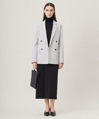 ICB 【接触冷感・UVケア・撥水・洗える】LooseWeave ダブルブレストジャケット トープ系