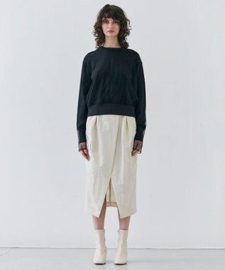 BEIGE， 【洗える】ACANTHUS / カーゴディティールコクーンタックスカート Ecru