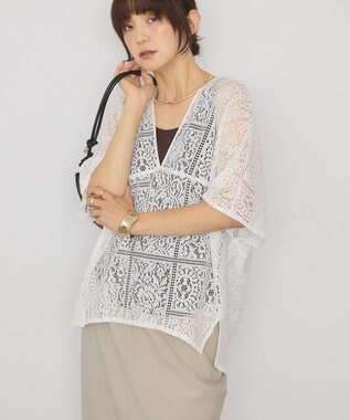 AMERICAN HOLIC レースコクーンプルオーバー Off White
