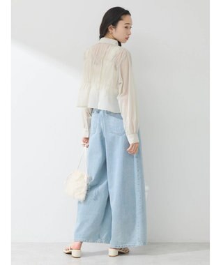 earth music&ecology シャーリングシャツ Gray Beige