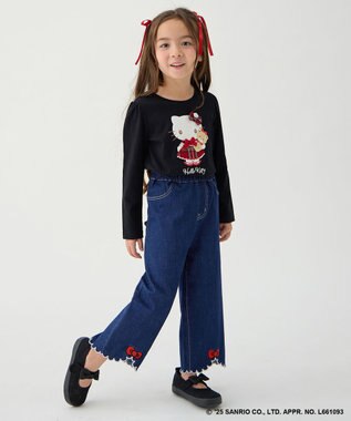 ANY KIDS 【ハローキティ×ANY KIDS】デニムワイドパンツ インディゴ
