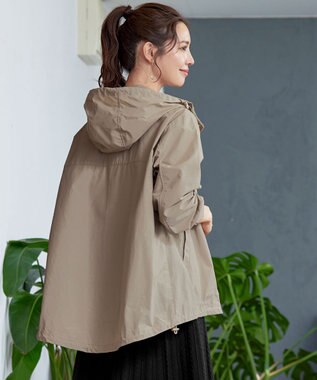 Tiaclasse 【洗える】撥水ドロストマウンテンパーカ― モカ