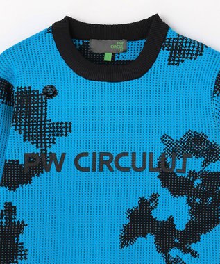 PW CIRCULUS 【WOMEN】Spark dot camouflage 軽量ニット ゴルフウェア レディース ブルー系5