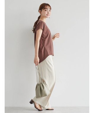 AMERICAN HOLIC キレイＣｏｔｔｏｎフレンチスリーブカットプルオーバー Brown