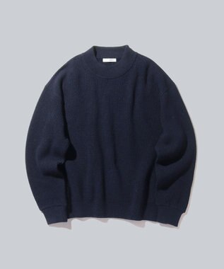 WHITE MAILS 【UNISEX】WASHI&COOMA LAMBS RIB KNIT MOCKNECK SWEATER ニットセーター