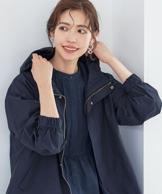 Tiaclasse 【洗える】撥水ドロストマウンテンパーカ― ネイビー