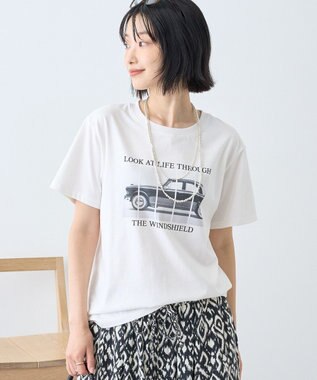AMERICAN HOLIC フォト&レタリングプリントTシャツ Off White