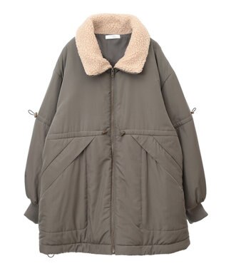 Green Parks ・ｓｗｉｎｇ　ｂｙ　中綿スタンドカラーミリタリーコー Khaki