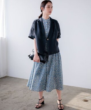 組曲 【先行予約】フラワーガーデンプリント ワンピース ブルー系5