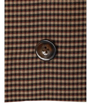 earth music&ecology チェックショートジャケット Brown