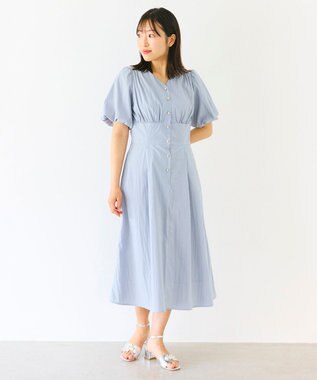 Feroux バルーンスリーブ ワンピース スカイブルー系
