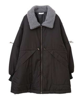 Green Parks ・ｓｗｉｎｇ　ｂｙ　中綿スタンドカラーミリタリーコー Black