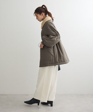 Green Parks ・ｓｗｉｎｇ　ｂｙ　中綿スタンドカラーミリタリーコー Khaki