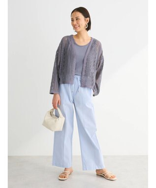 Green Parks ＳＥＴ２点　レースカーデ＋タンクトップ Dark Blue