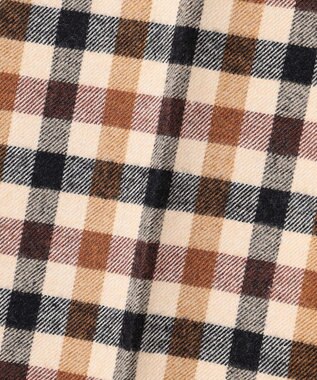 J.PRESS MEN カシミヤタッチワイド イージーチェックパンツ ブラウン系3