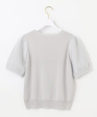 ANY SIS 【洗える】シャギースリーブ ニット ライトグレー