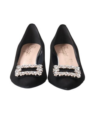 Bridget Birkin 【Bridget Birkin】ポインテッドビジューパンプス ブラックスウェード
