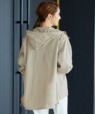 Tiaclasse 【洗える】撥水ドロストマウンテンパーカ― グレージュ