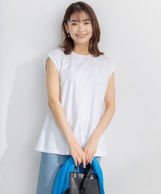 組曲 S 【洗える】バックパールフレアカットソー アイボリー系