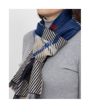 UNBILLION カシュネ cache nez / エッフェルチェックマフラー ネイビー