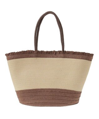 Green Parks ・フリンジバイカラーブレードトート Brown