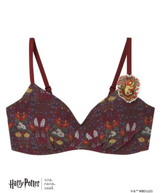 une nana cool 【ハリー・ポッターコラボ】364 シンプル ノンワイヤーブラ レッド