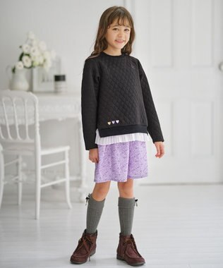 組曲 KIDS 【150-160㎝】Tiny Rose キュロット ラベンダー