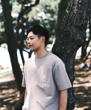 SHARE PARK MENS 【UVカット・吸水速乾・ストレッチ・軽量 】ポケットロゴTシャツ（L・XLサイズ） グレー系