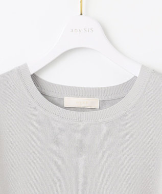 ANY SIS 【洗える】シャギースリーブ ニット ライトグレー