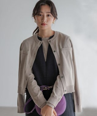 組曲 S ニューシックニット カーディガン ベージュ系