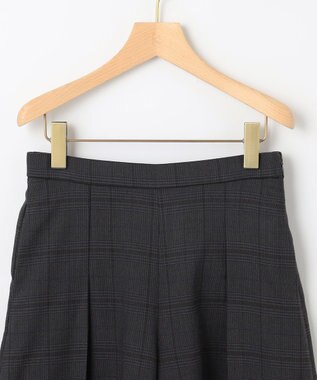 組曲 ハンサムツイルキュロット パンツ チャコールチェック系3